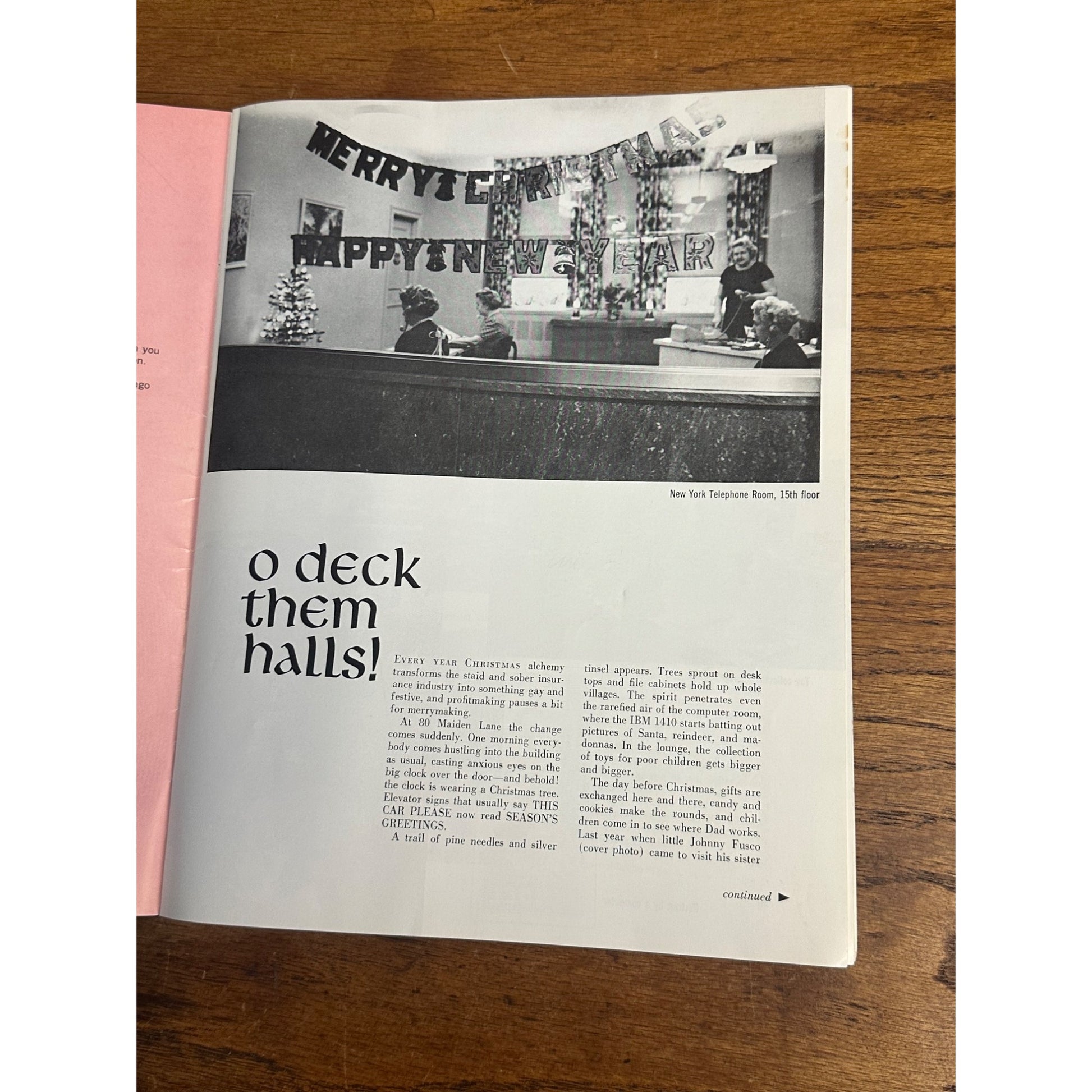 Vintage Christmas 1964 Bulletin Continental Insurance Companies Bulletin