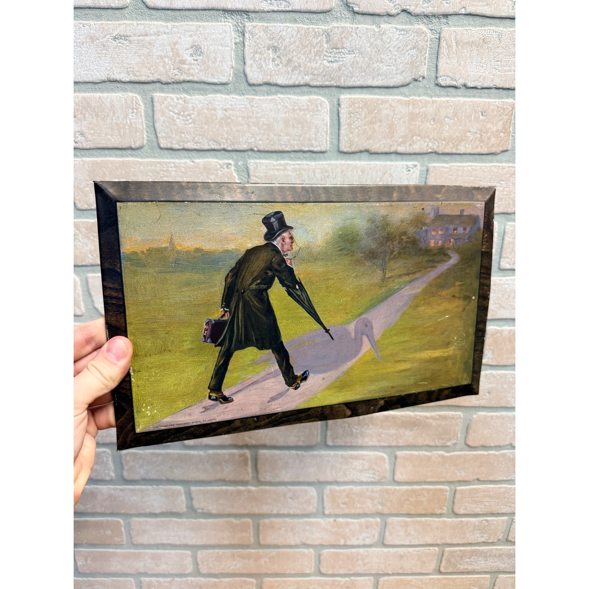 Vintage Anheuser Busch Malt Nutrine TOC Advertising Sign Tin