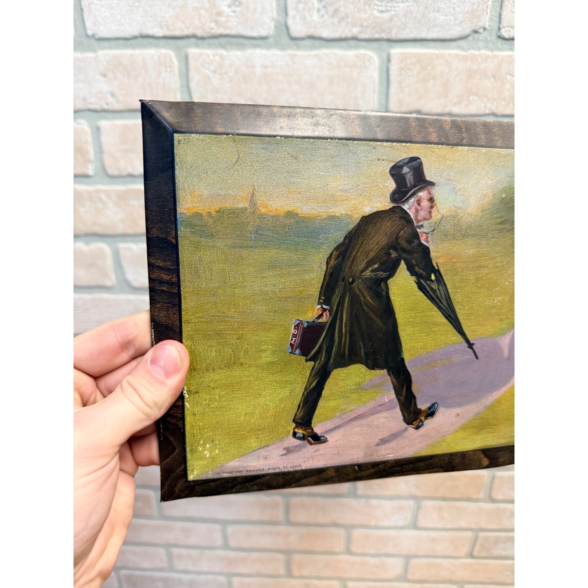 Vintage Anheuser Busch Malt Nutrine TOC Advertising Sign Tin