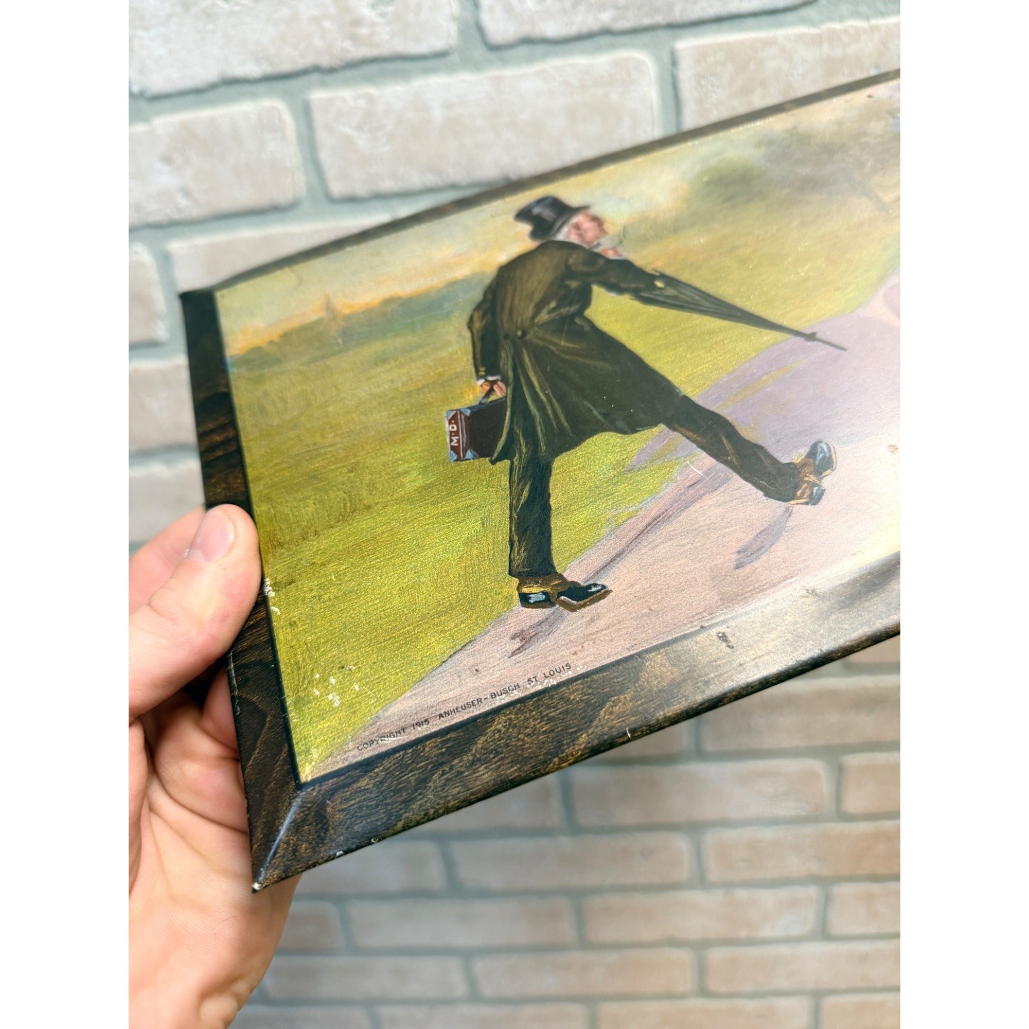 Vintage Anheuser Busch Malt Nutrine TOC Advertising Sign Tin