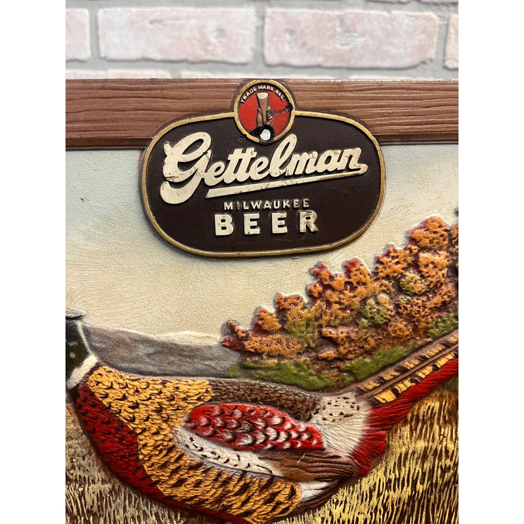 Vintage A. Gettleman Brewing Co. Beer Pheasant Composite Sign Milwaukee, WI