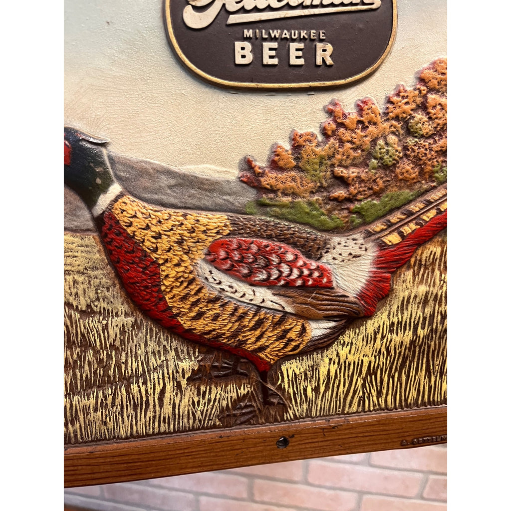 Vintage A. Gettleman Brewing Co. Beer Pheasant Composite Sign Milwaukee, WI