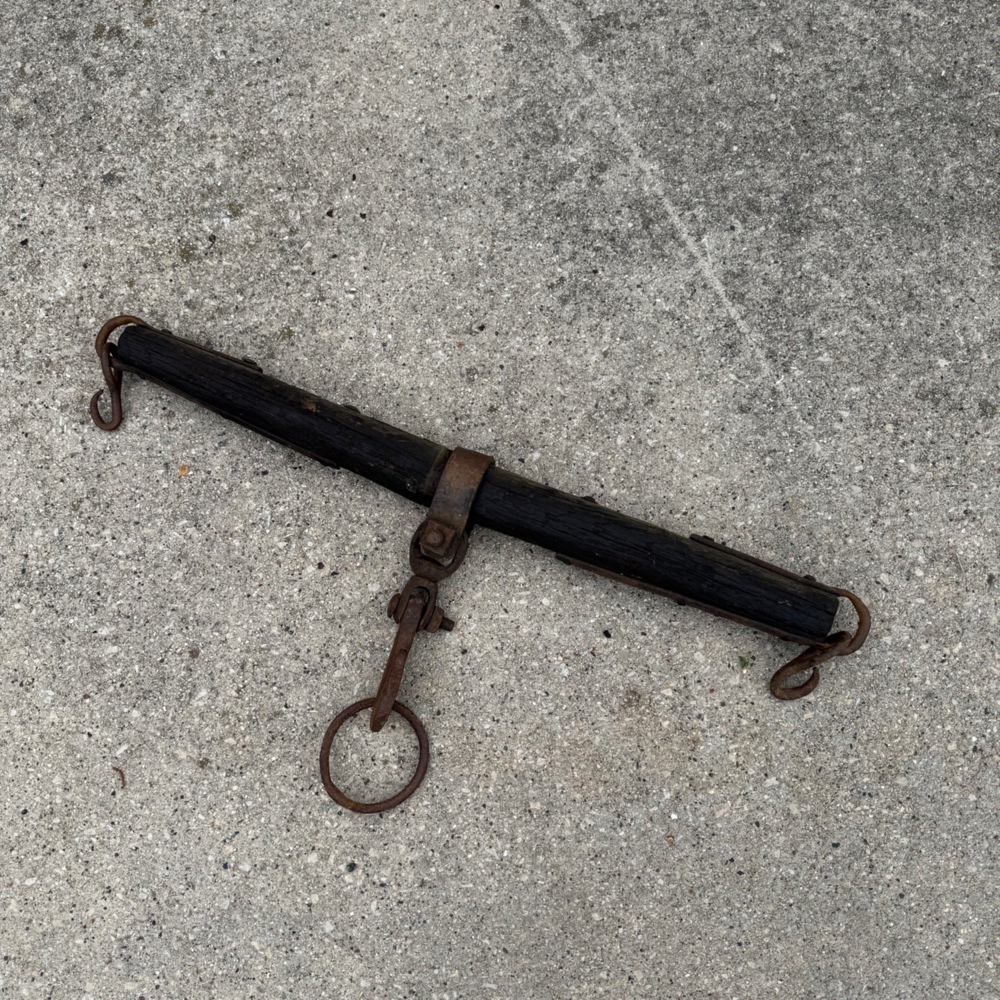 Antique Vintage Wood Evener Bar Double Tree Yoke horse Ox Western Primitive