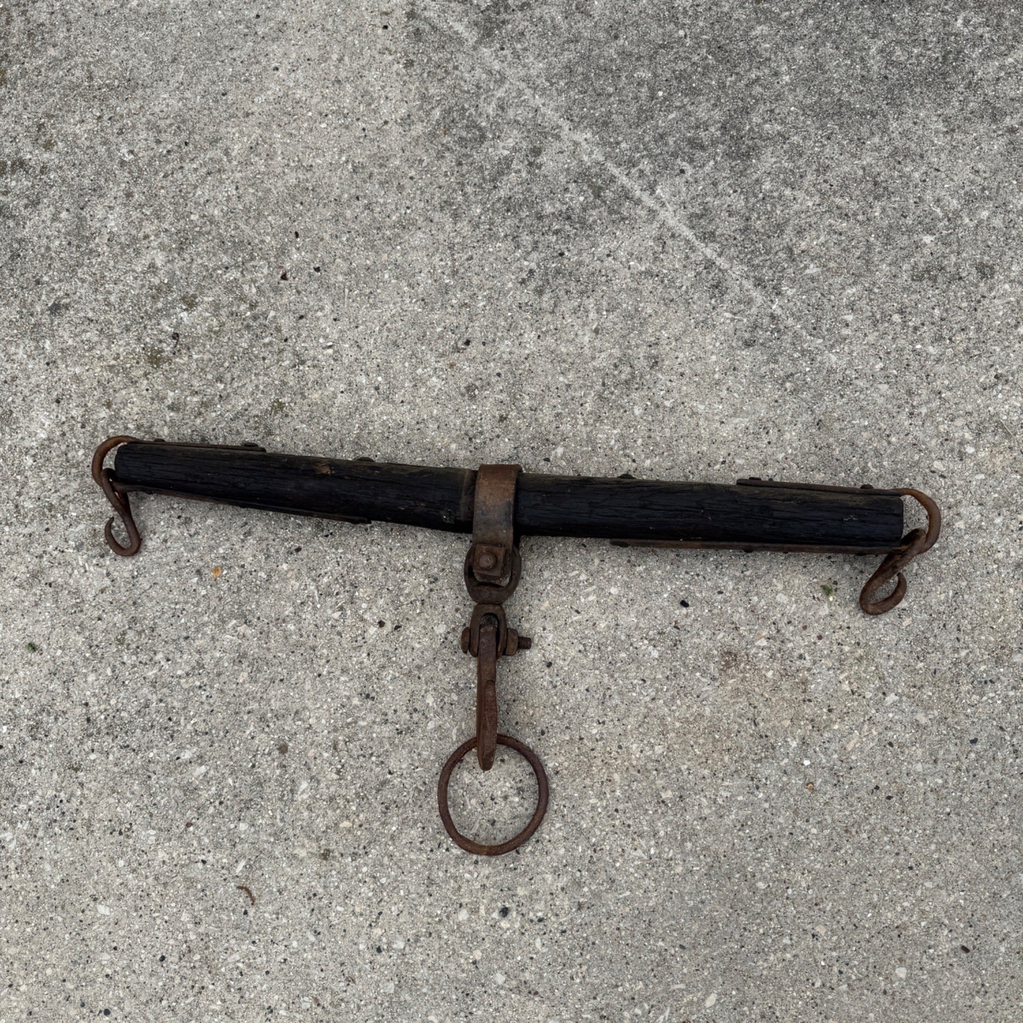 Antique Vintage Wood Evener Bar Double Tree Yoke horse Ox Western Primitive