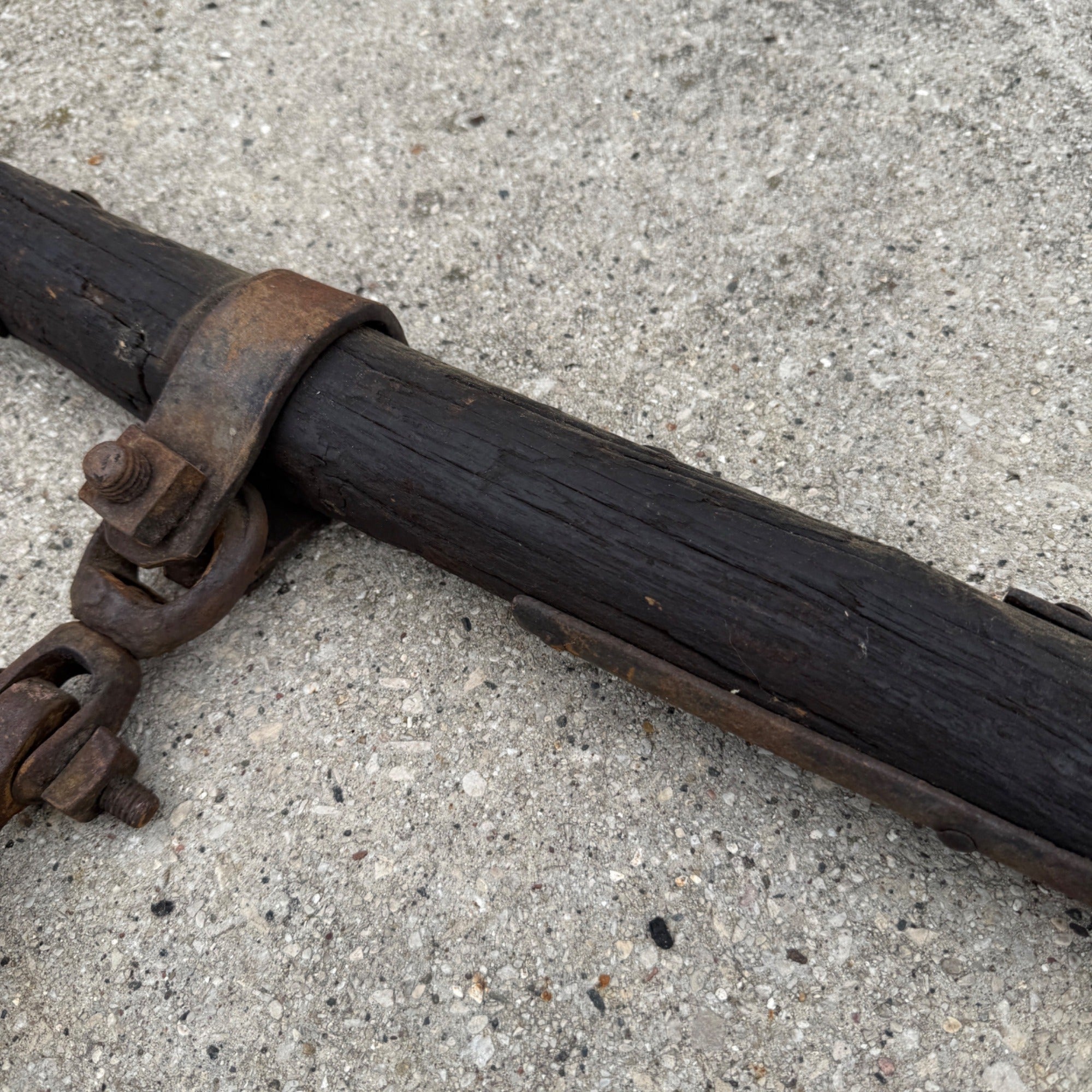 Antique Vintage Wood Evener Bar Double Tree Yoke horse Ox Western Primitive