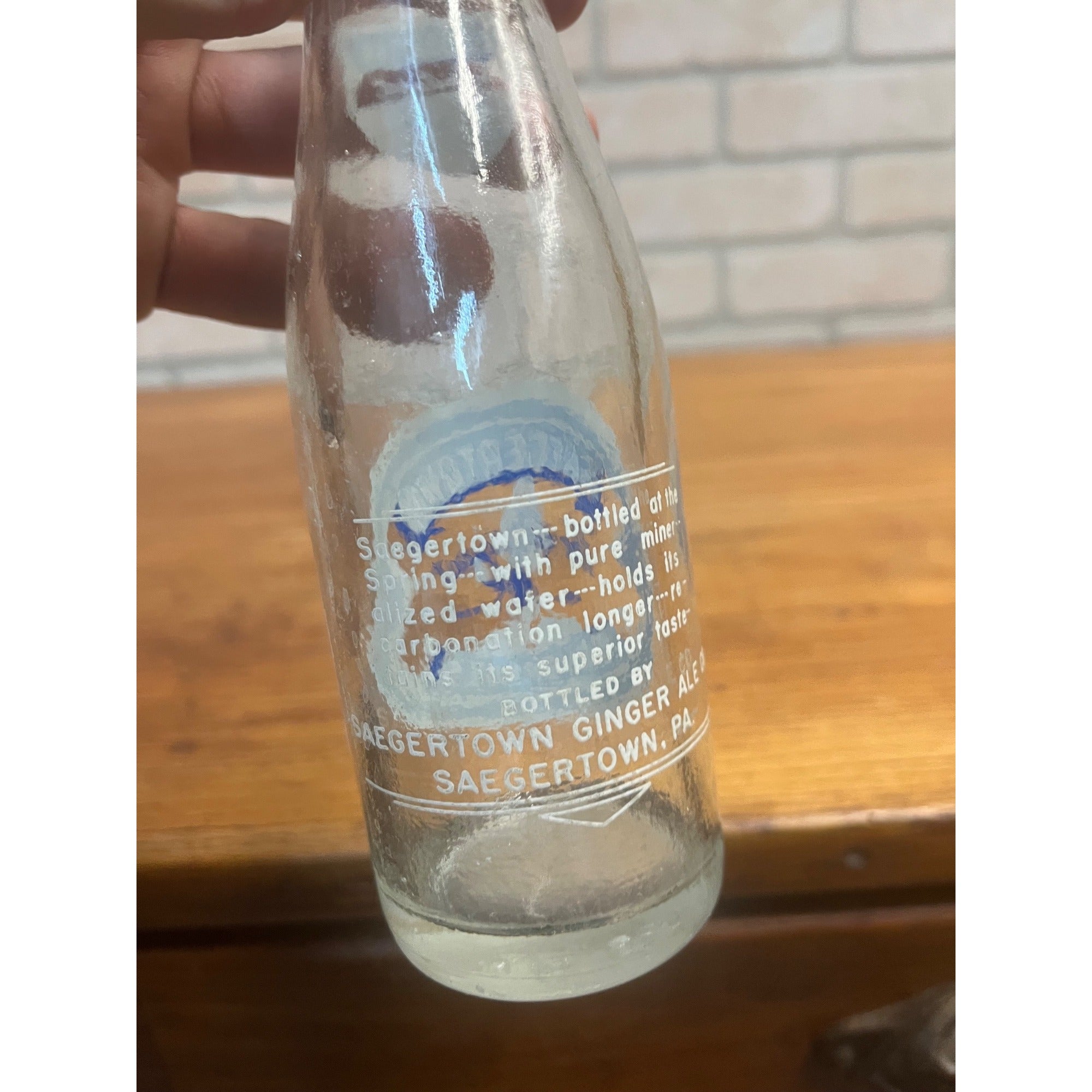 Vintage Soda Pop Bottle , ACL Saegertown , Saegertown, Pa.  7 oz