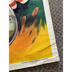 Rare Antique Circus Lithograph Poster Willsons Show Clown Lion England Litho Vtg