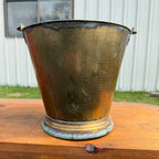 Antique Primitive Solid Brass Pail Bucket Milk Maple Syrup Farmhouse