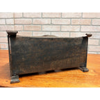 Antique Arts & Crafts Hammered Iron Owl Magazine Rack Newspaper Holder