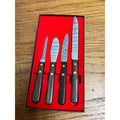 Vintage MCM Burnco Knife Set 4pc Set Teak Wood Japan Butter Knife ++