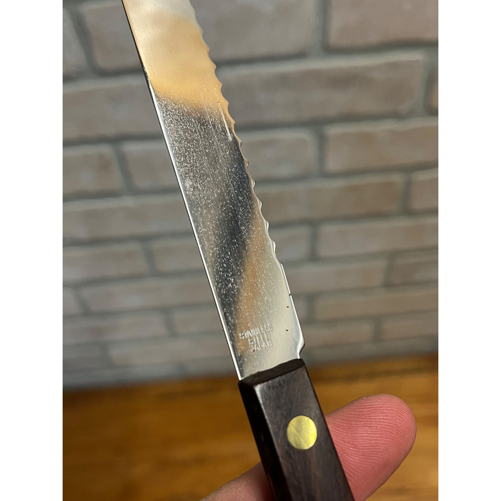 Vintage MCM Burnco Knife Set 4pc Set Teak Wood Japan Butter Knife ++