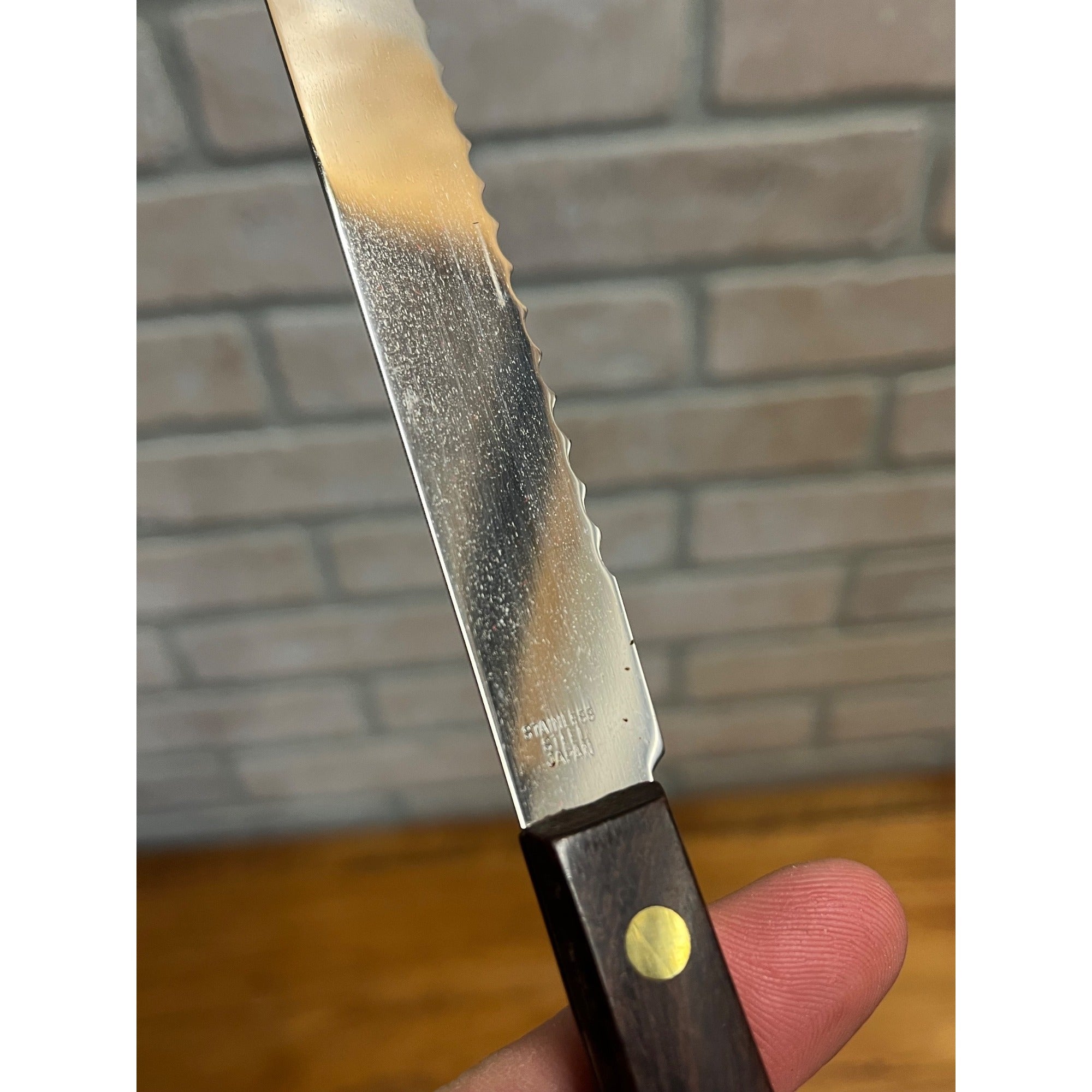 Vintage MCM Burnco Knife Set 4pc Set Teak Wood Japan Butter Knife ++