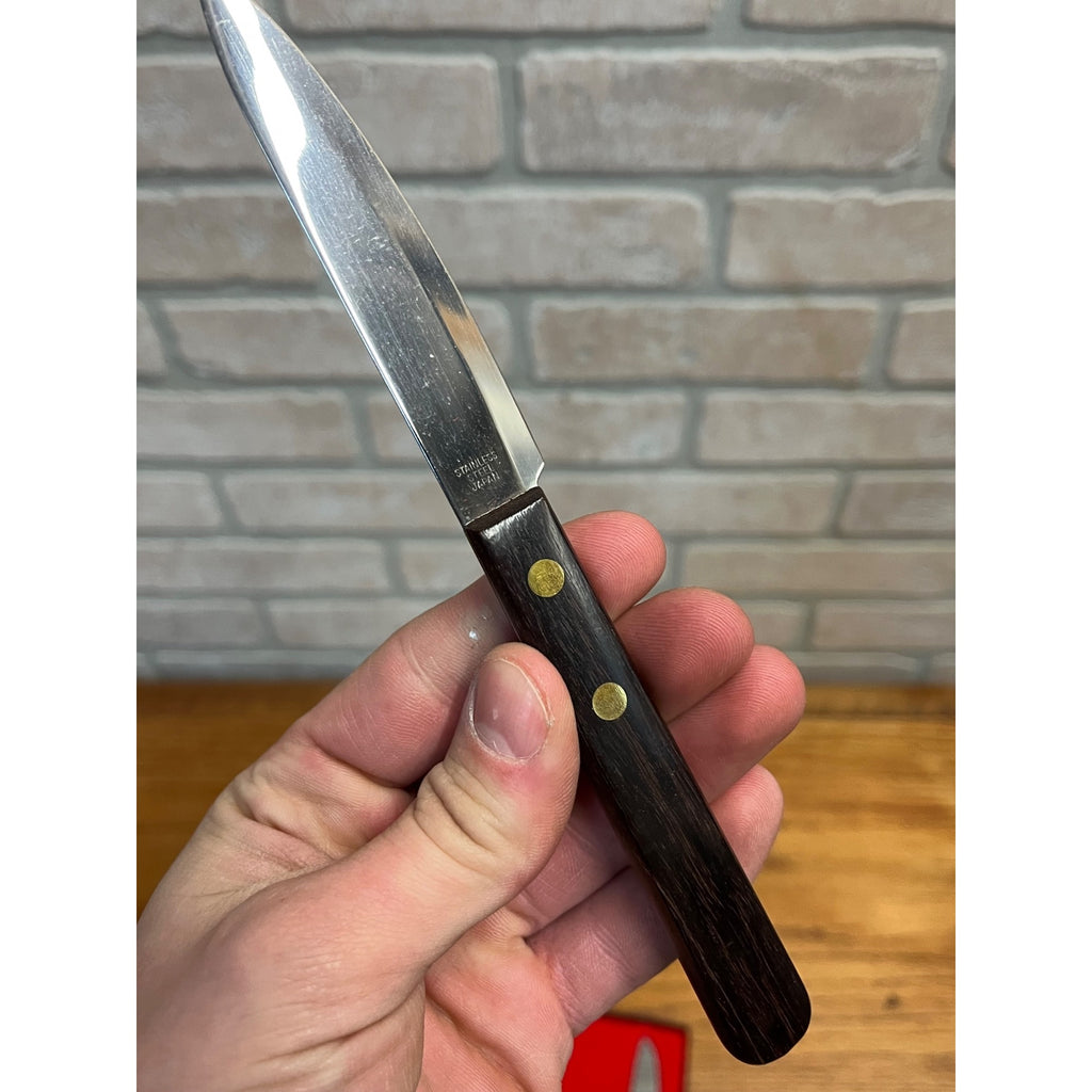 Vintage MCM Burnco Knife Set 4pc Set Teak Wood Japan Butter Knife ++