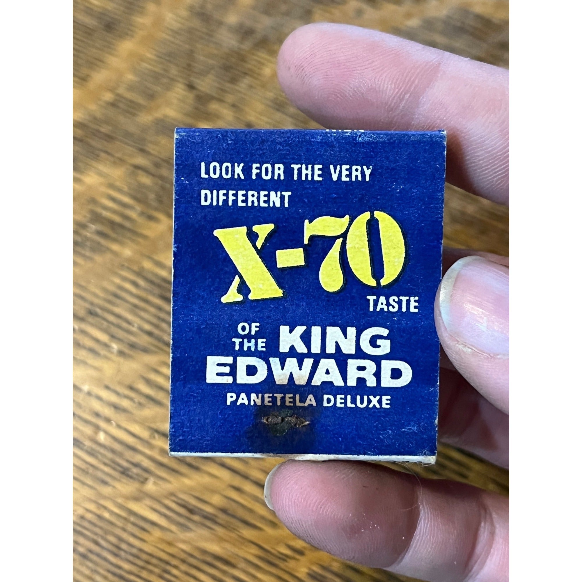 Vintage FULL Matchbook Advertising / X-70 Of The King Edward Panetela Deluxe