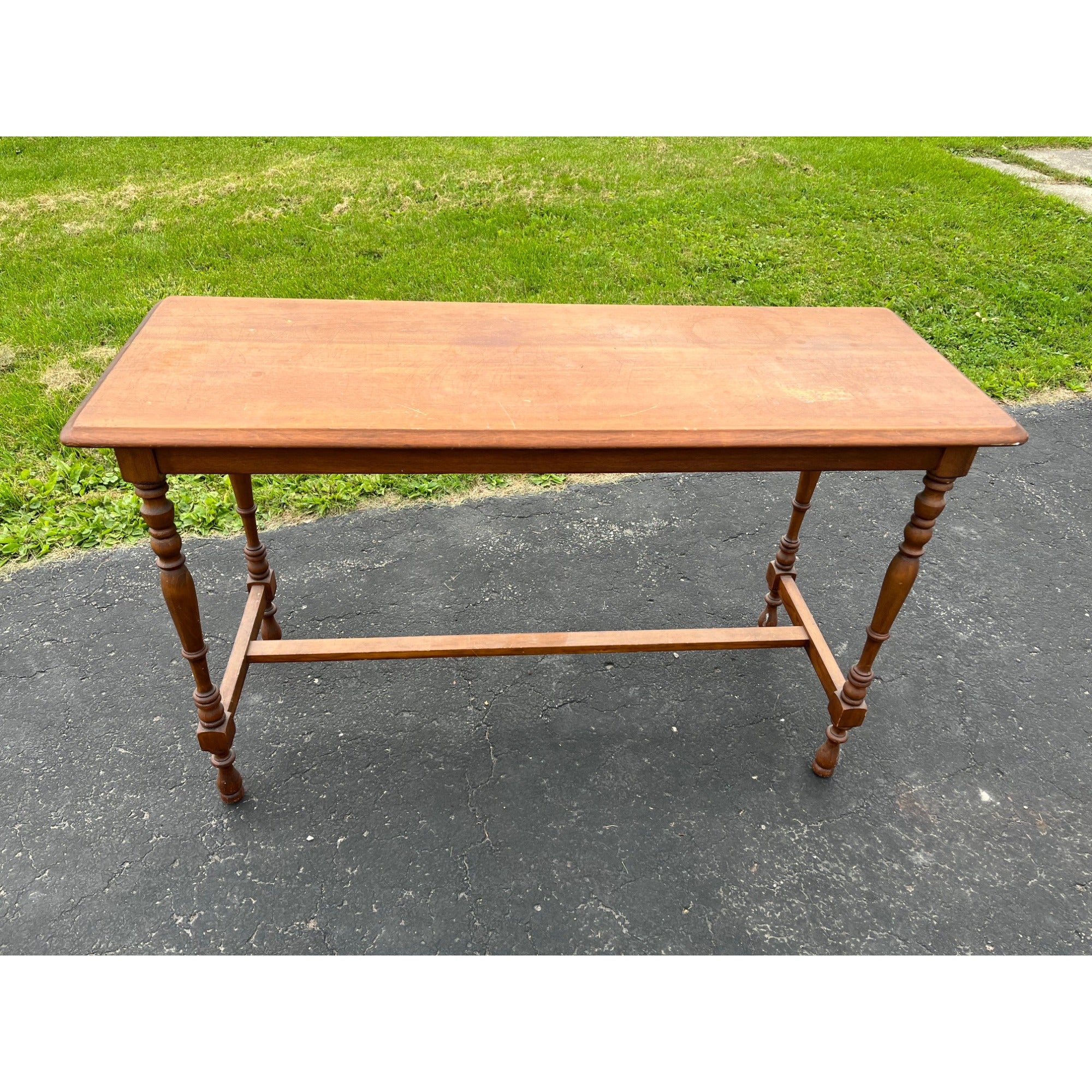 Vintage Wooden Hallway Entry Style Side Table