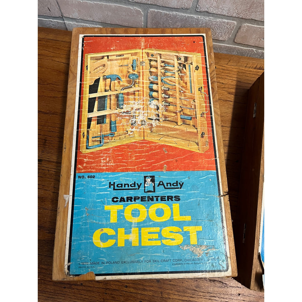 Vintage 1970's HANDY ANDY Young Carpenters Tool Chest Lot (2)