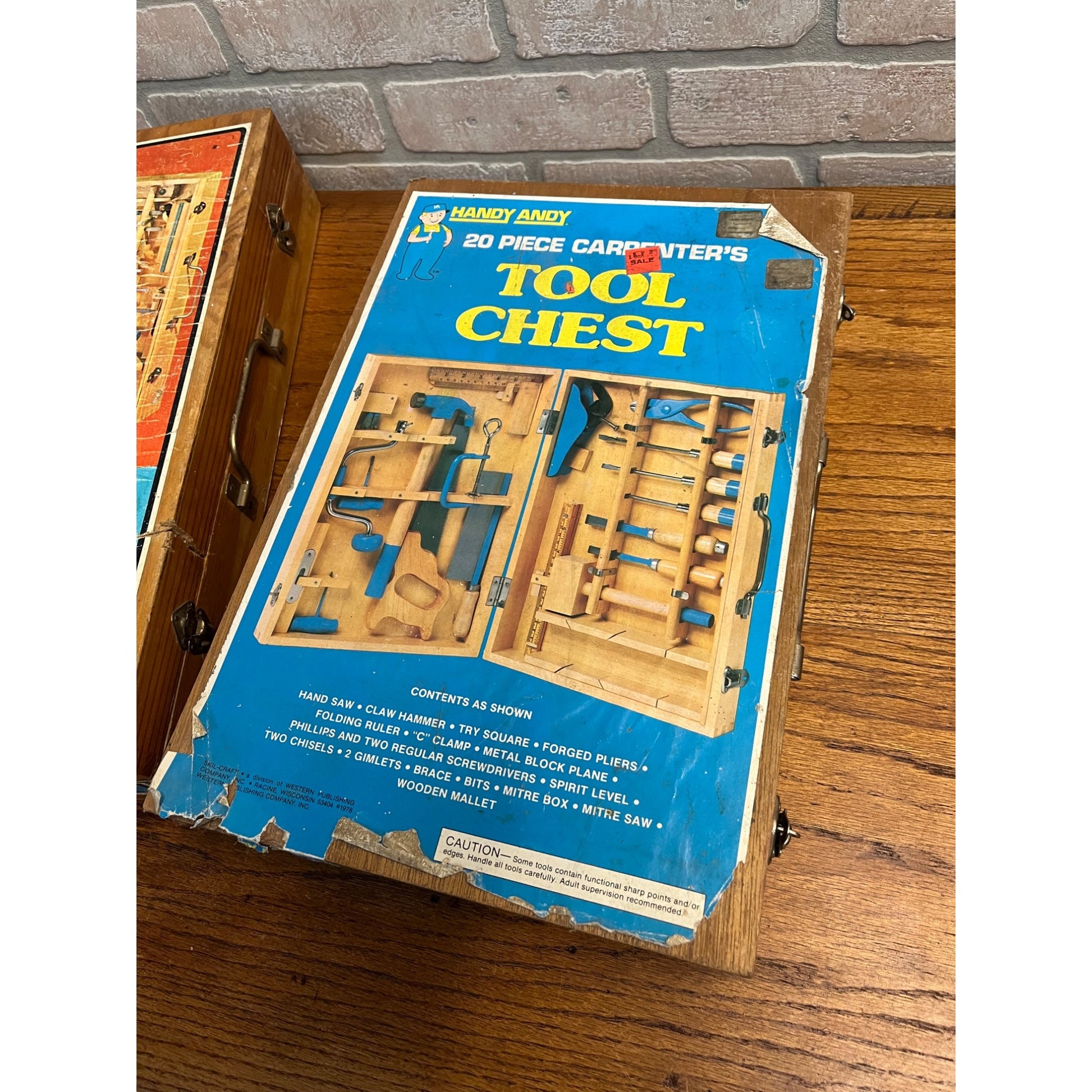 Vintage 1970's HANDY ANDY Young Carpenters Tool Chest Lot (2)