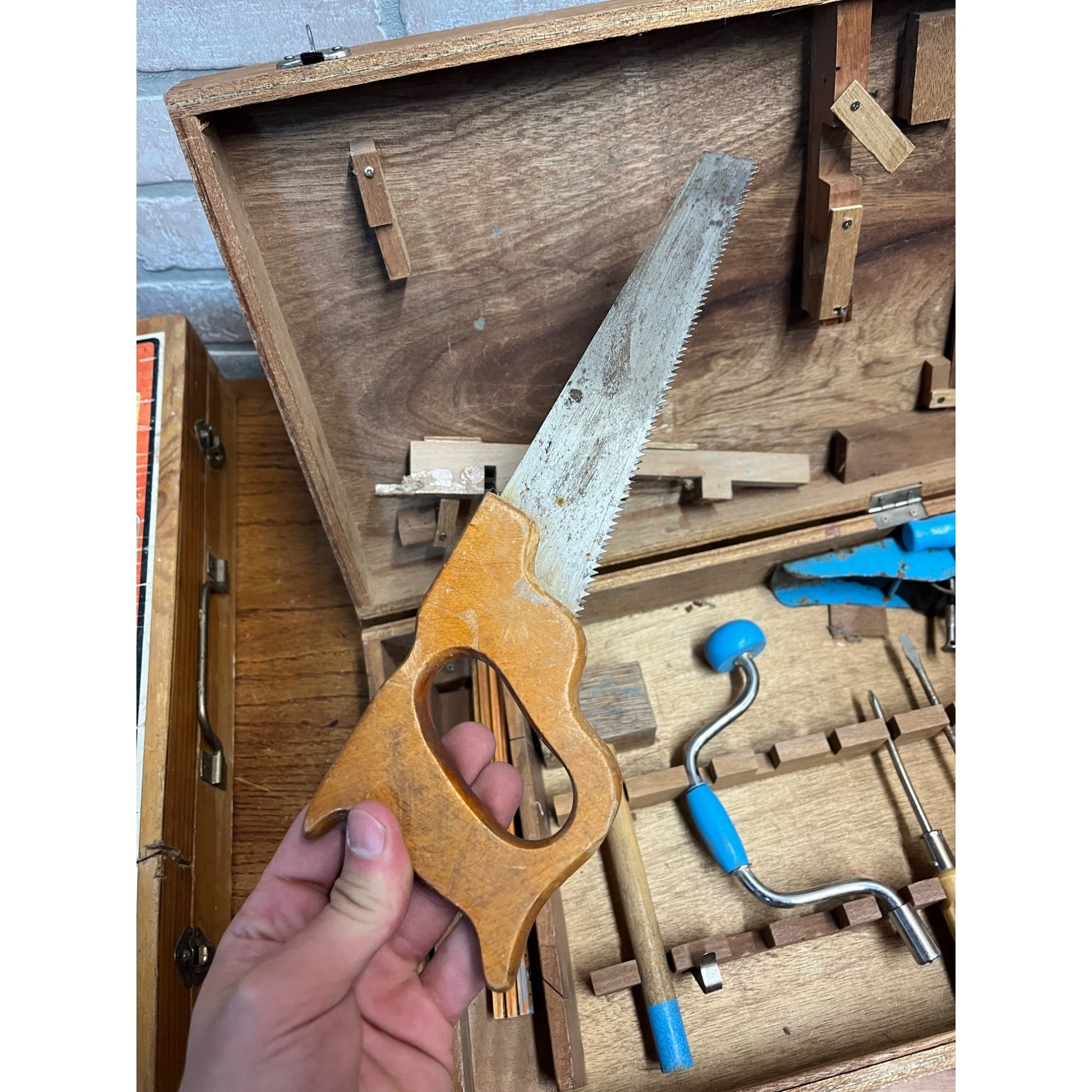 Vintage 1970's HANDY ANDY Young Carpenters Tool Chest Lot (2)