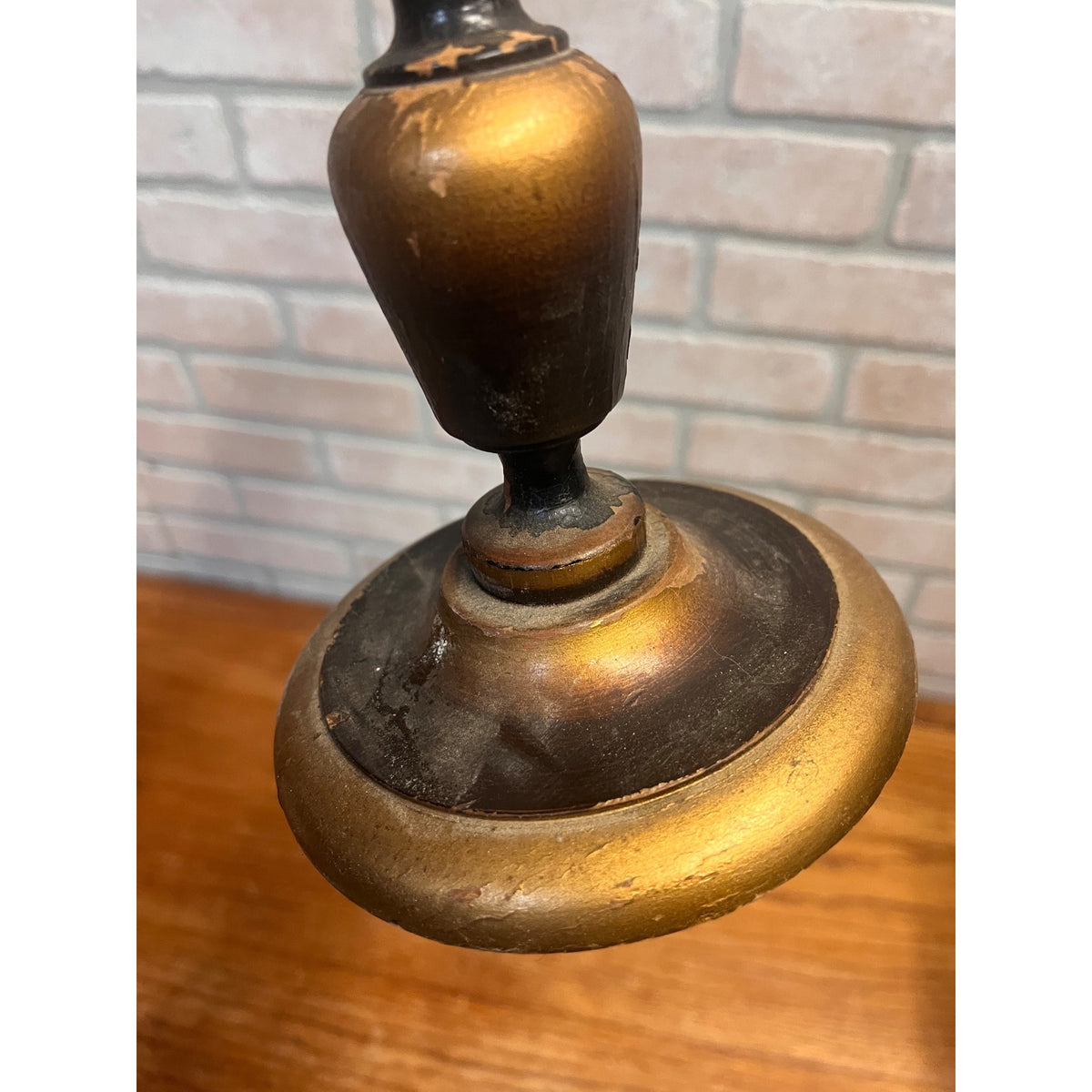 Antique Set (3) Turned Walnut Candle Holders Parsons Products Chicago Primitive Farmhouse