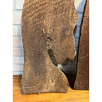 Antique Primitive 1900s Carved Horse Heads Architectural Salvage Folk Art AAFA
