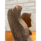 Antique Primitive 1900s Carved Horse Heads Architectural Salvage Folk Art AAFA