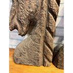 Antique Primitive 1900s Carved Horse Heads Architectural Salvage Folk Art AAFA