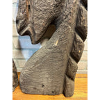 Antique Primitive 1900s Carved Horse Heads Architectural Salvage Folk Art AAFA