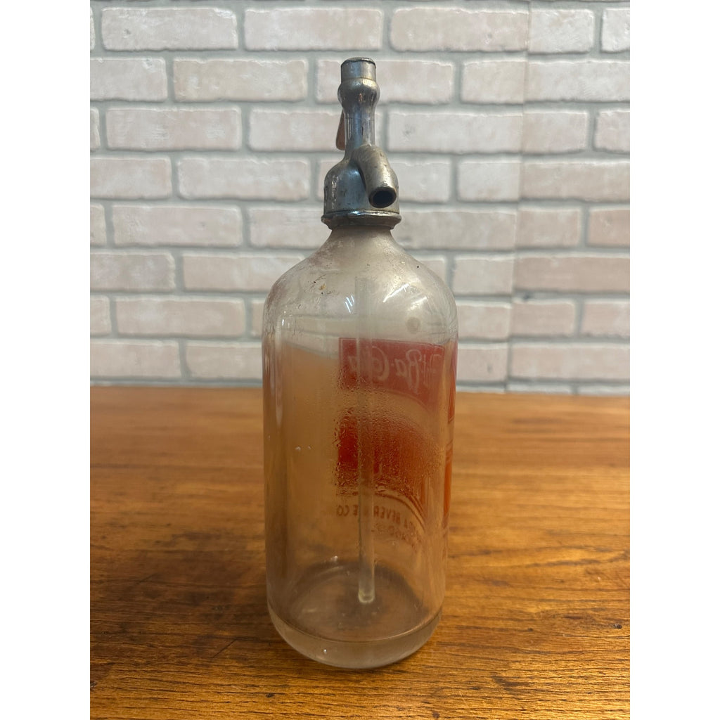 Rare Vintage 1930s Pat-Ra-Cola Beverage Seltzer Bottle Chicago Illinois Soda Fountain