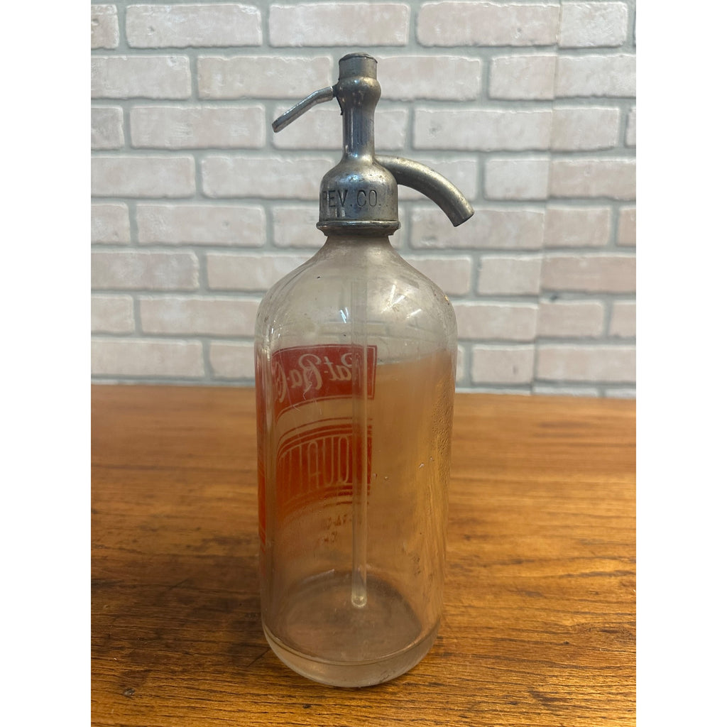 Rare Vintage 1930s Pat-Ra-Cola Beverage Seltzer Bottle Chicago Illinois Soda Fountain