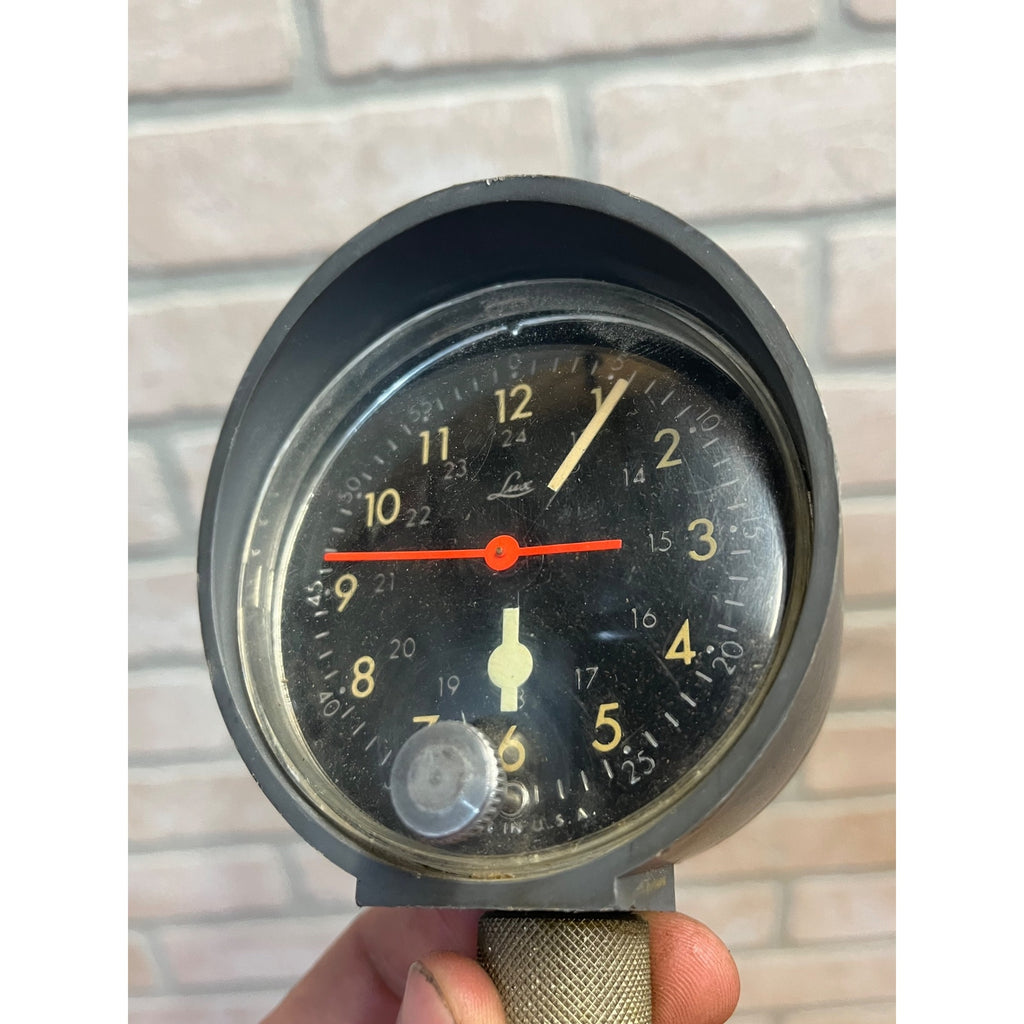 Vintage 1950s Luxe Mfg Co. Automobile Dashboard Clock 24 Hour