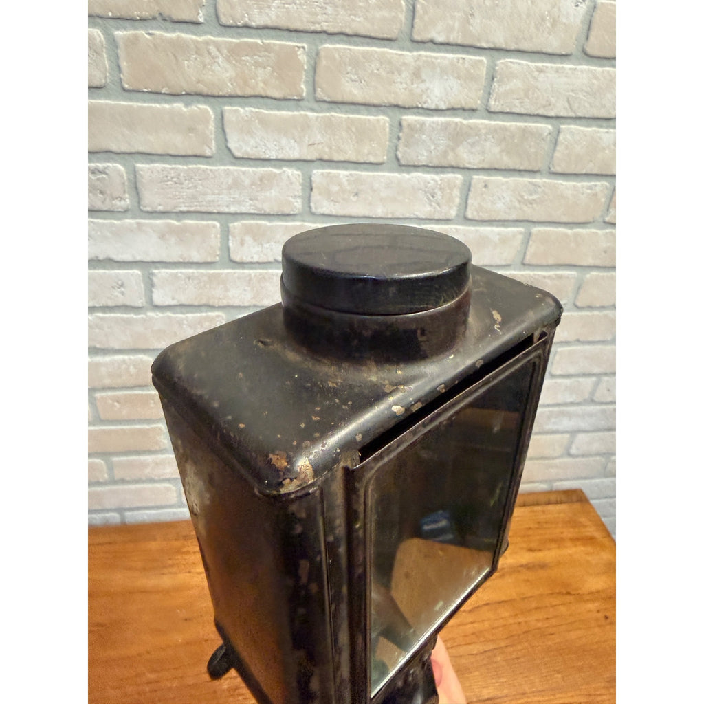 Antique Vintage Wall Mount Coffee Spice Mill Grinder NCRA Cast Iron Tin Crank