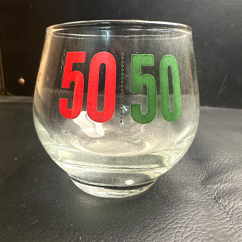 Grafs 50/50 Ginger Ale Milwaukee Wis Lowball Glass Soda