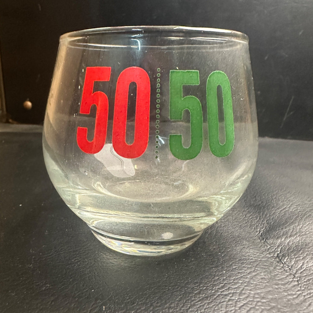 Grafs 50/50 Ginger Ale Milwaukee Wis Lowball Glass Soda