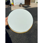 Vintage 1980s Miller Lite Beer Tray Advertising Bar Sign White & Gold