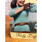 Vintage Red Dot Cigars Advertising Store Display Sign Girl Easelback Litho