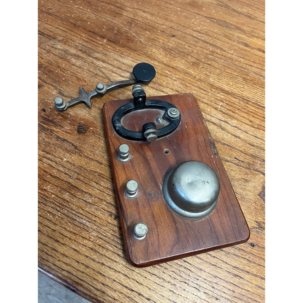 Vintage WWI World War Morse Code Practice Telegraph Key R-68 Soldier ID'd WW1