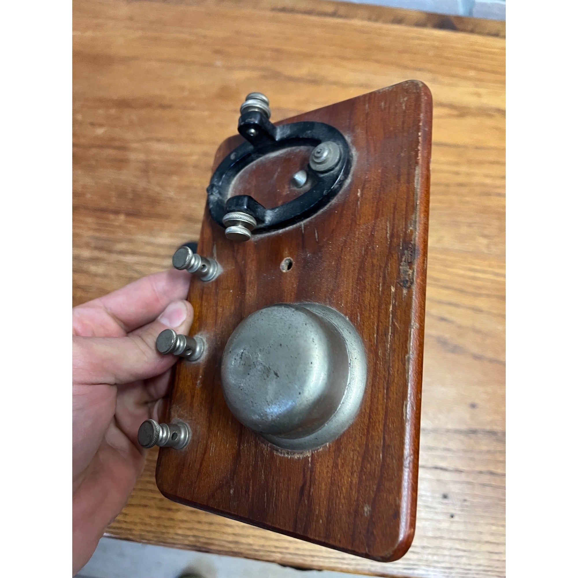 Vintage WWI World War Morse Code Practice Telegraph Key R-68 Soldier ID'd WW1
