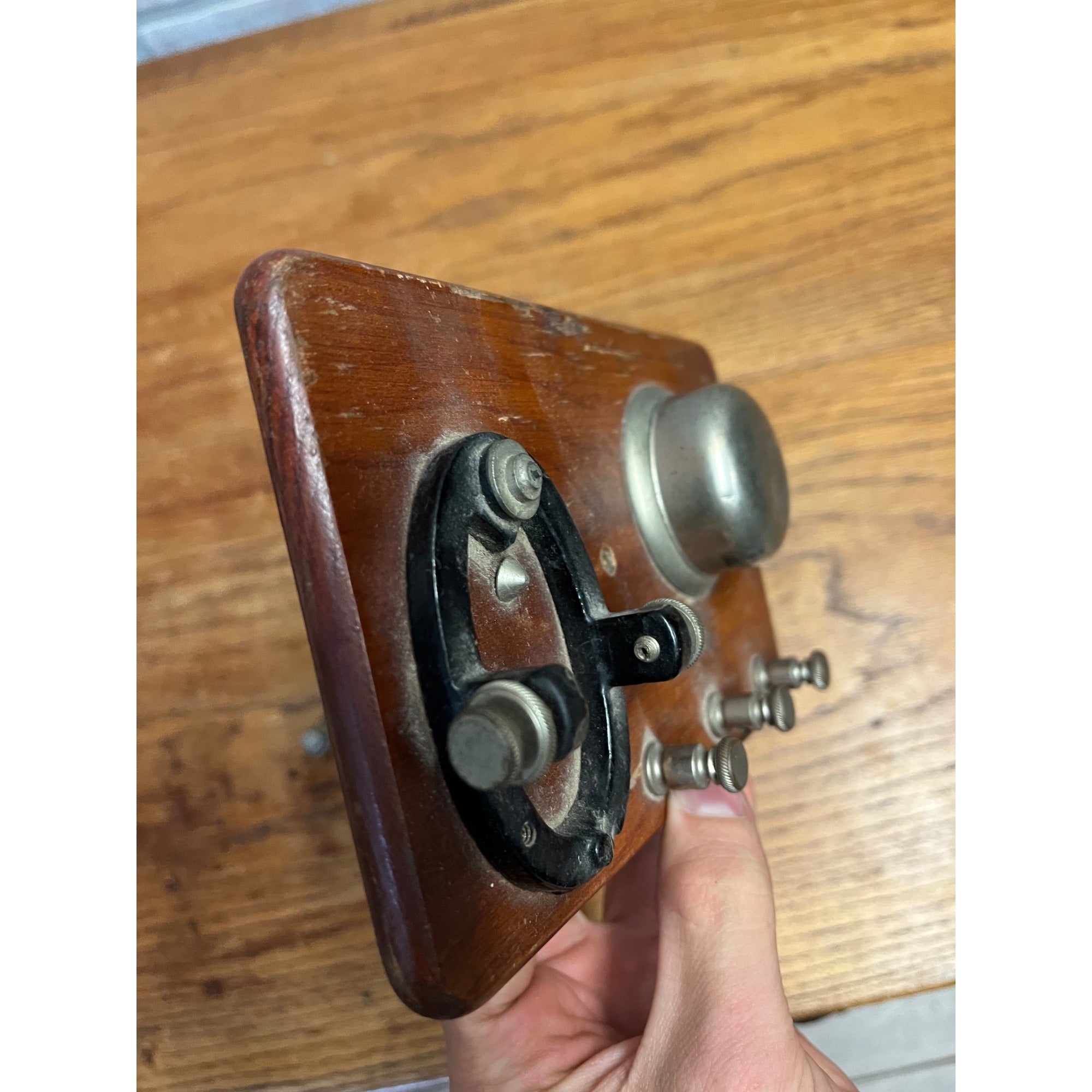 Vintage WWI World War Morse Code Practice Telegraph Key R-68 Soldier ID'd WW1