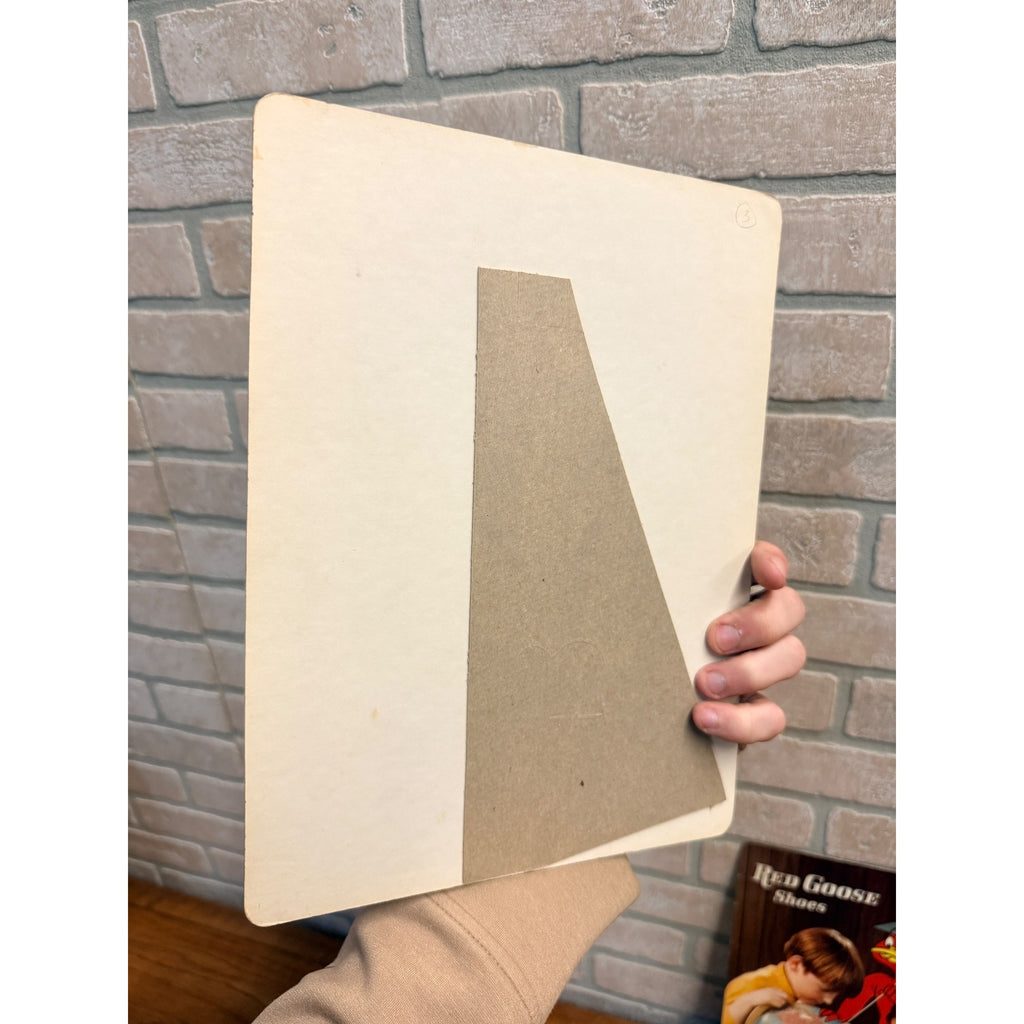 (4) Vintage Red Goose Shoes Easelback Cardstock Advertising Signs