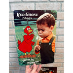 (4) Vintage Red Goose Shoes Easelback Cardstock Advertising Signs