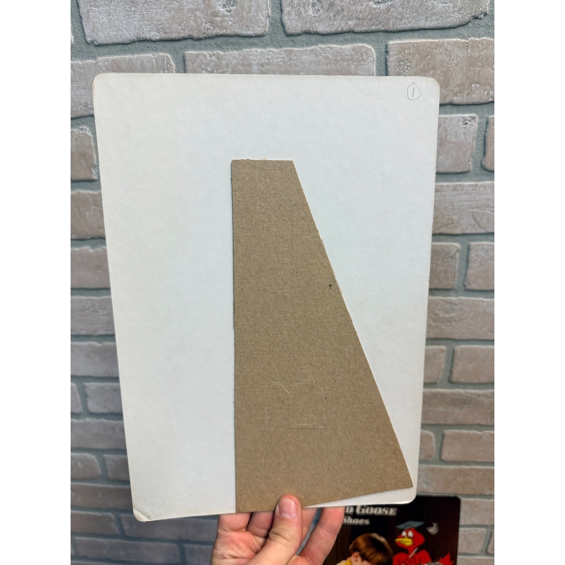 (4) Vintage Red Goose Shoes Easelback Cardstock Advertising Signs