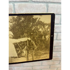 Antique Victorian Cabinet Card Photo Man Feeding Baby Raccoon Animal Kodak