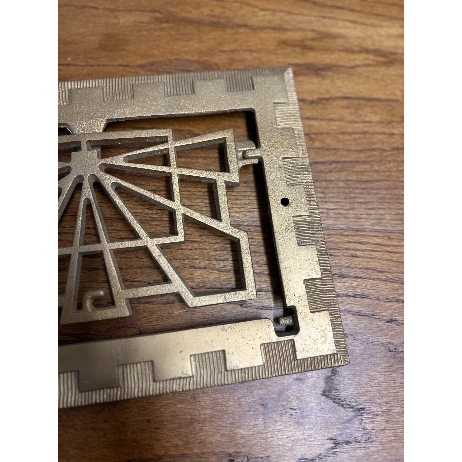 Art Deco Heating Grate Cast Iron Vintage Symonds Vent Cover 13.75" x 9.75"