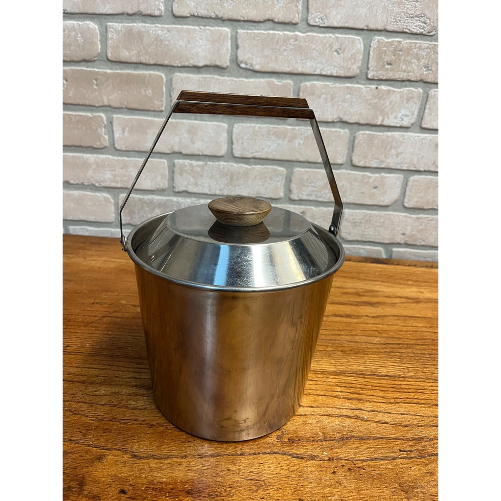 Vintage 1960s Lundtofte Lidded Champagne Ice Bucket Large MCM Danish Teak Wood