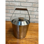 Vintage 1960s Lundtofte Lidded Champagne Ice Bucket Large MCM Danish Teak Wood