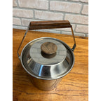 Vintage 1960s Lundtofte Lidded Champagne Ice Bucket Large MCM Danish Teak Wood