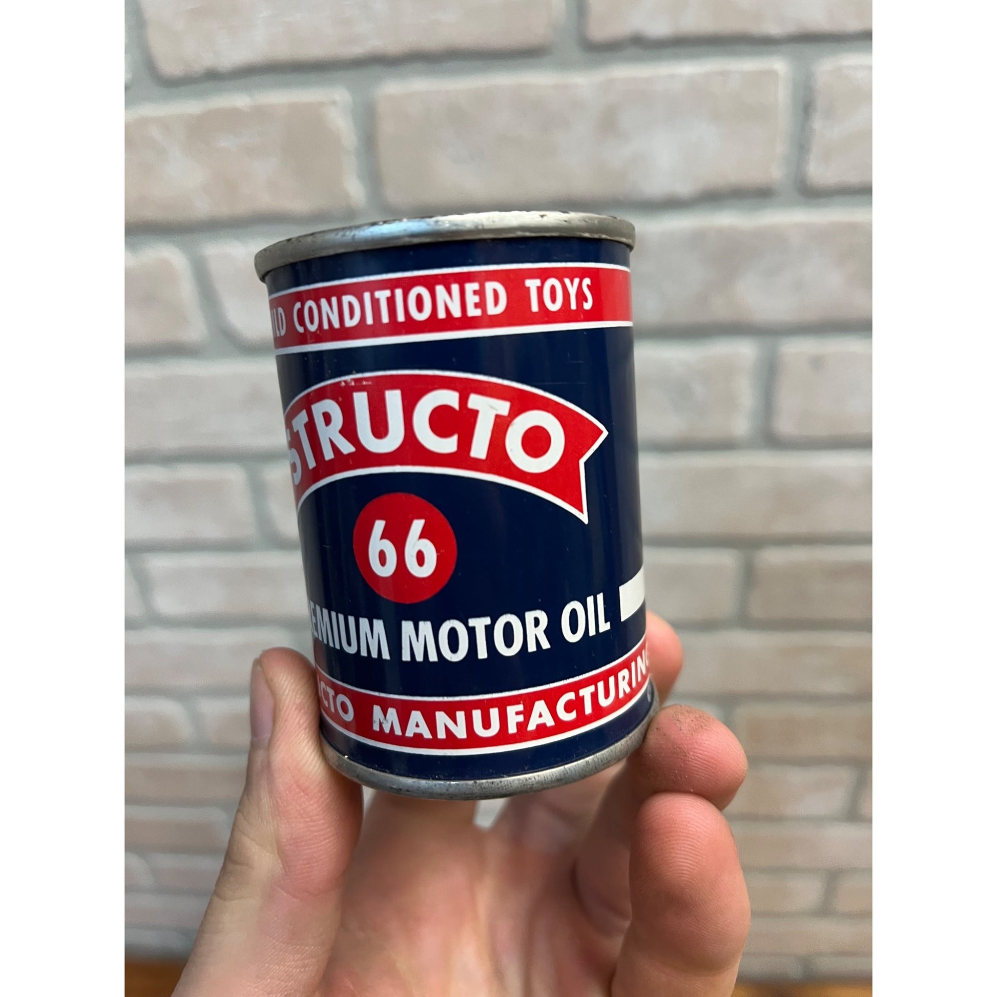 Vintage Toy Structo 66 Motor Oil Tin Coin Savings Bank