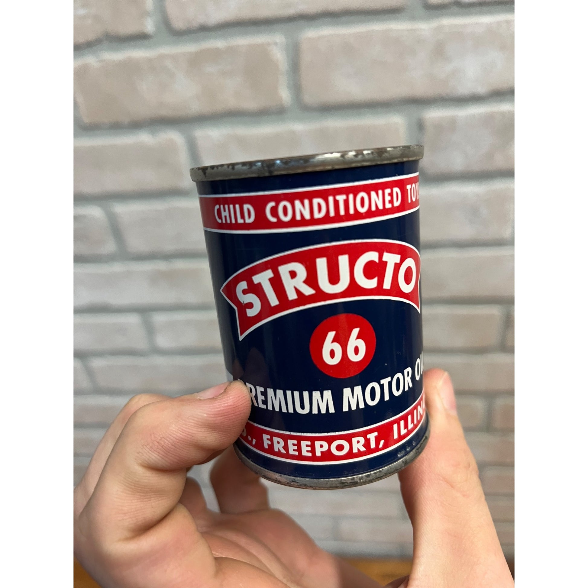 Vintage Toy Structo 66 Motor Oil Tin Coin Savings Bank