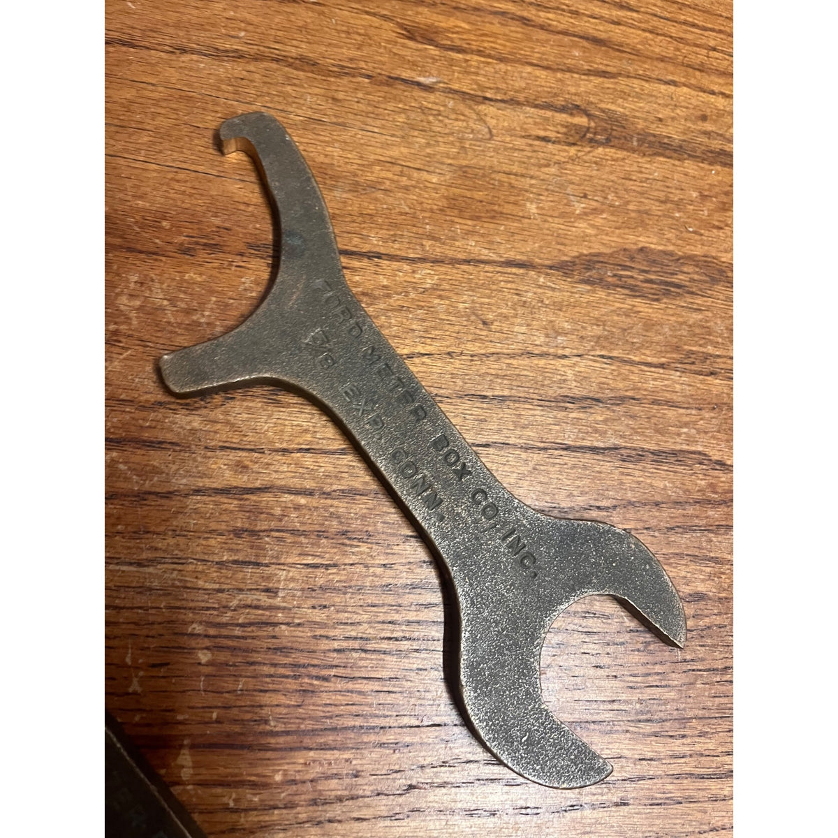 Vintage Ford Meter Box Co.  3/4 Expansion Connection Wrenches (2) SOLID BRASS