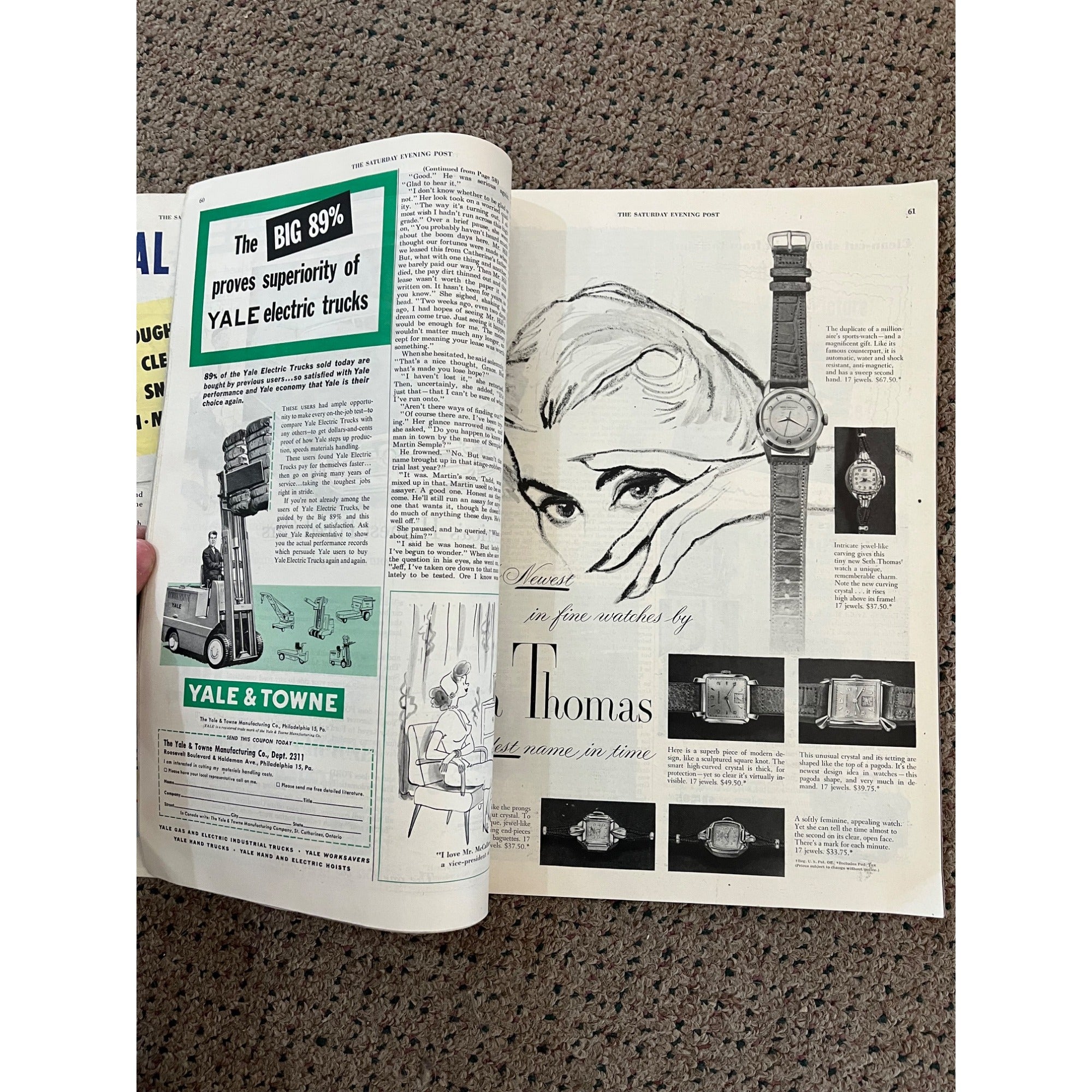 The Saturday Evening Post November 17, 1951 - Hughes Cover